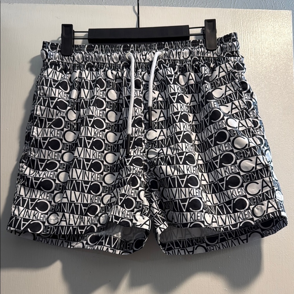 Calvin Klein Monochrome Logo Print Shorts